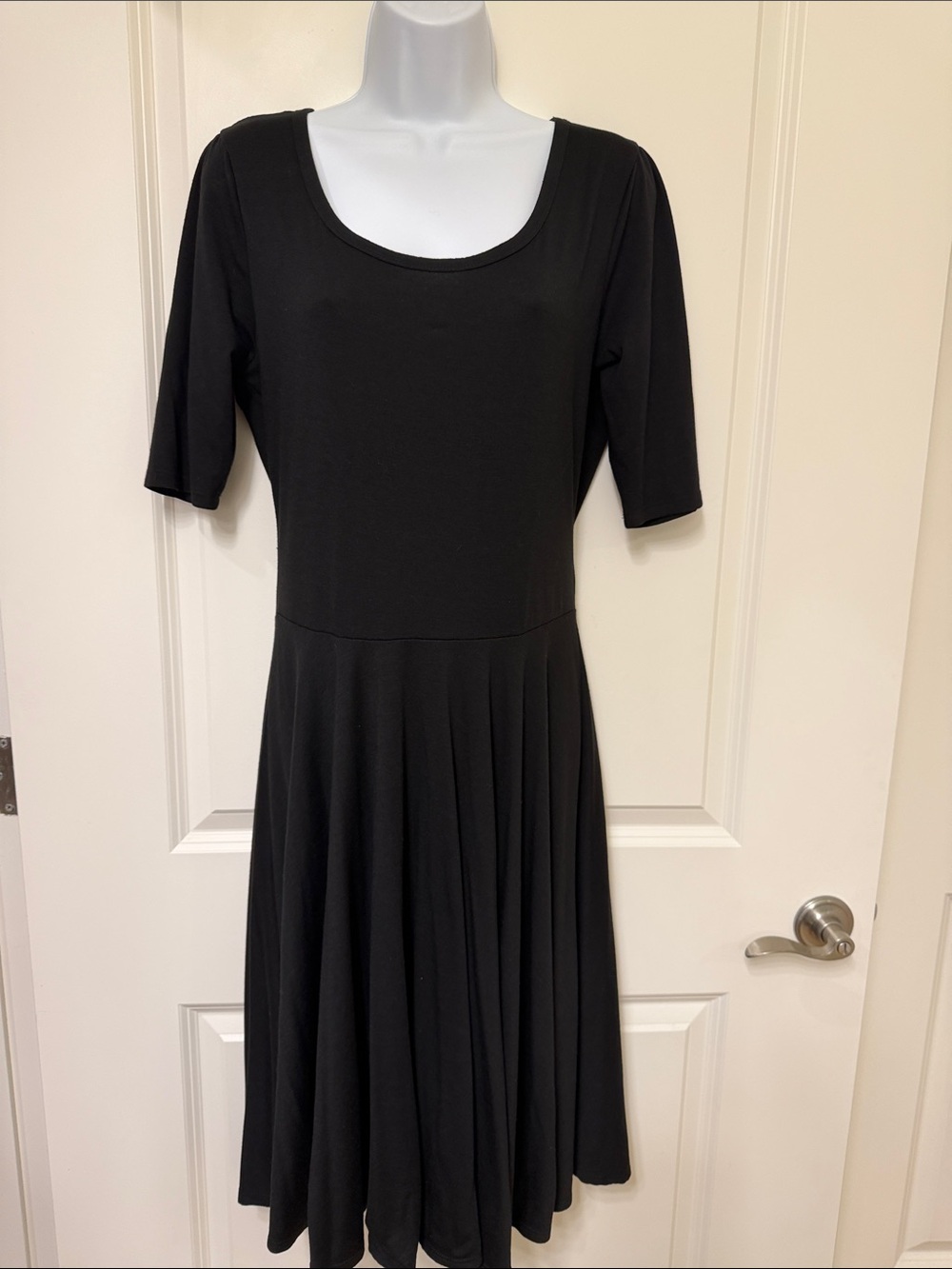 LuLaRoe Black Scoop Neck Midi Dress